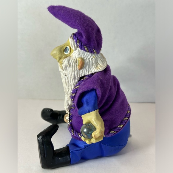 Russ Berrie Medieval Court Wizard Crystal Ball Resin Beanbag Figurine - Picture 2 of 6